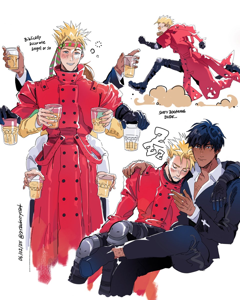 strawberrycart's tweet photo. Beware the drunk Typhoon... #TRIGUN https://t.co/SxS7z7otDx