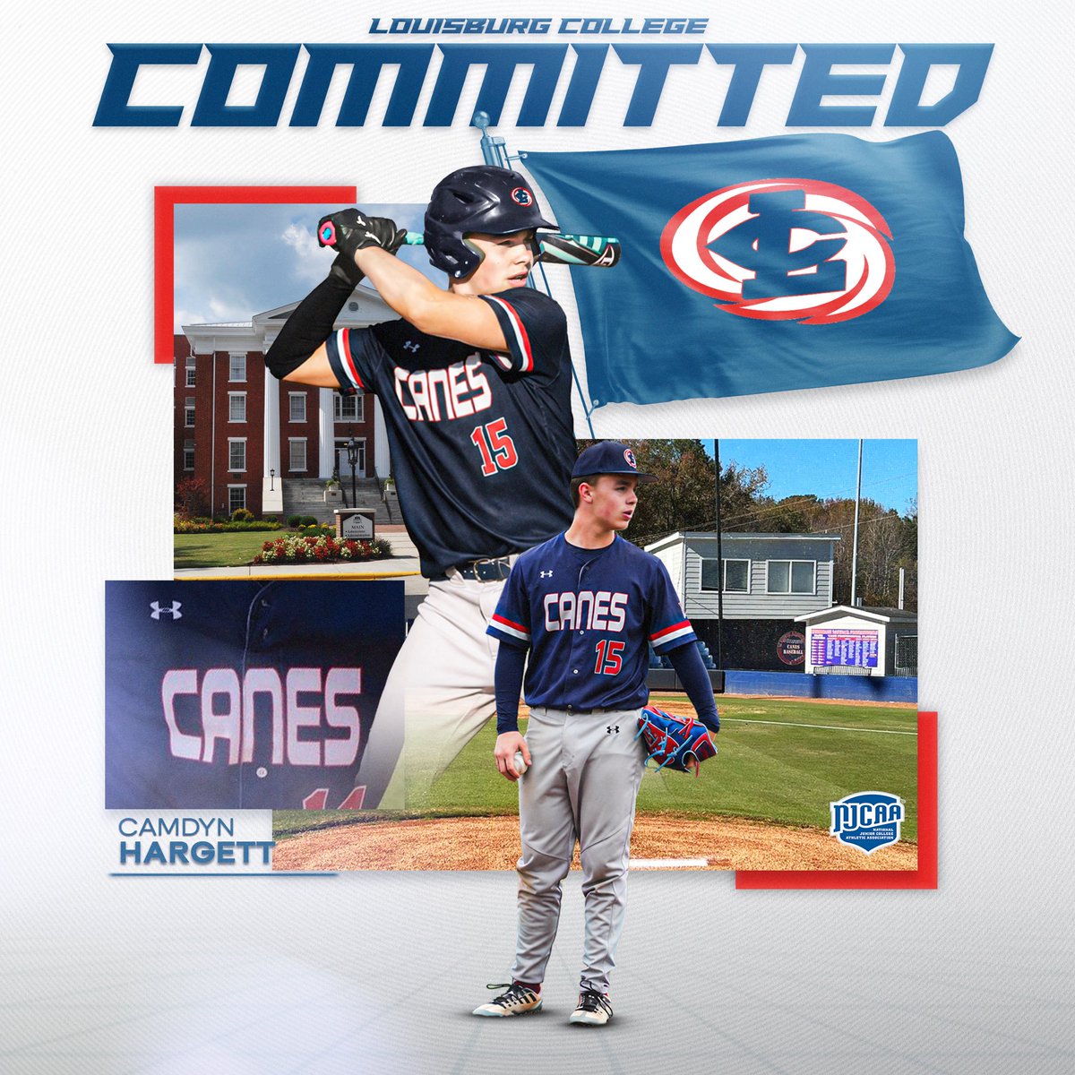 camdynharget's tweet photo. Committed!! Thank you Coach Hardin for giving me the opportunity to play at the next level. Can’t wait for the next couple years at Louisburg College. Go Canes🔵🔴🌪️. 
@William77255893 @LCbaseballnews @shane_garrett5 @trey_daly @Will_James_21 https://t.co/AqfbBwRaG3