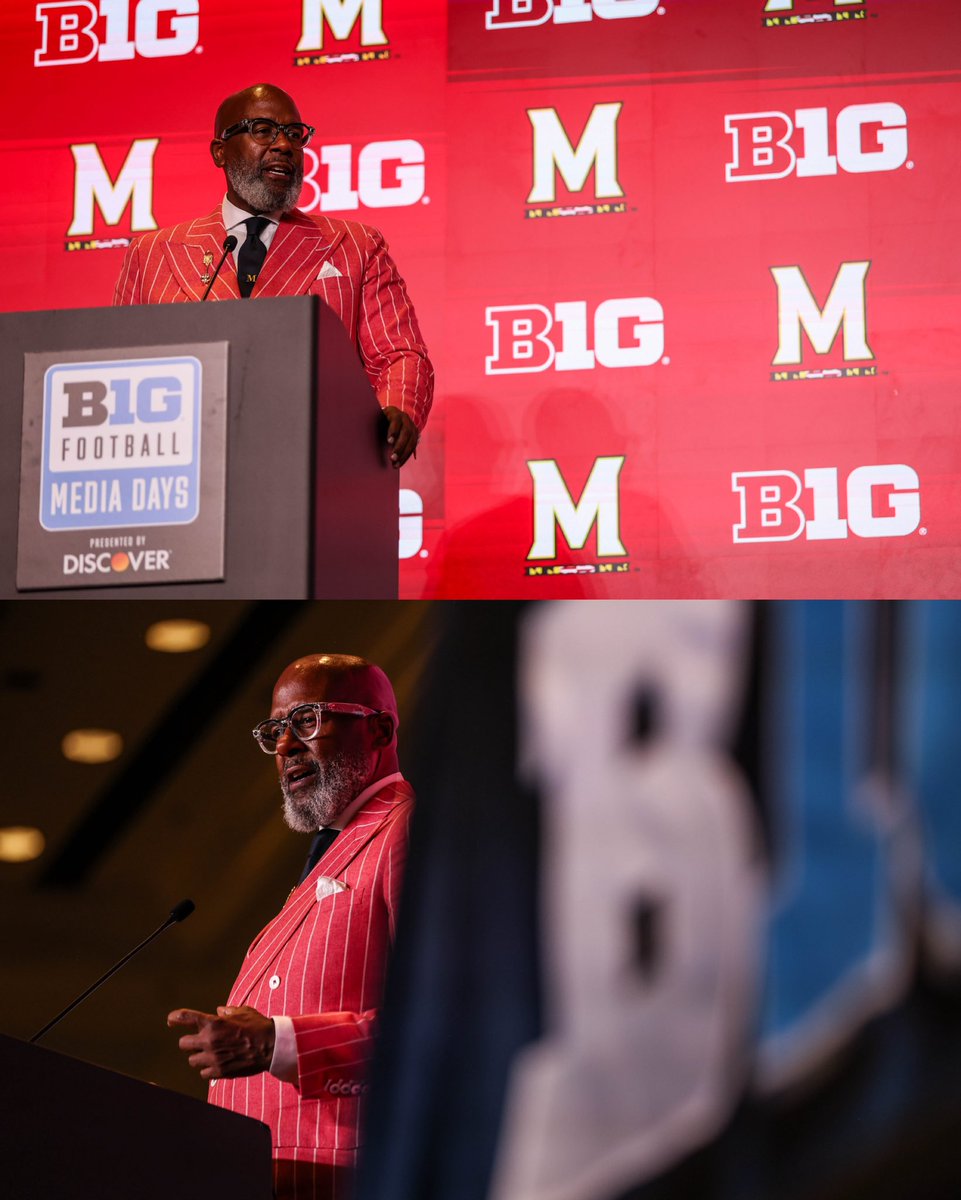 TerpsFootball's tweet photo. All smiles for B1G Media Day ๐ https://t.co/P2Y1nHAx3f