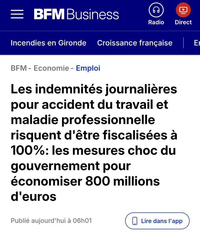 BMoon_bee's tweet photo. Révoltant !! C’est encore sanctionner les + malades les + fragiles par une perte de pouvoir d'achat sur une indemnité journalière censée réparer un dommage ( l’accident du travail) , déjà financé par un système auquel le travail du salarié a déjà contribué à financer !!! https://t.co/QhrkzSe7rJ