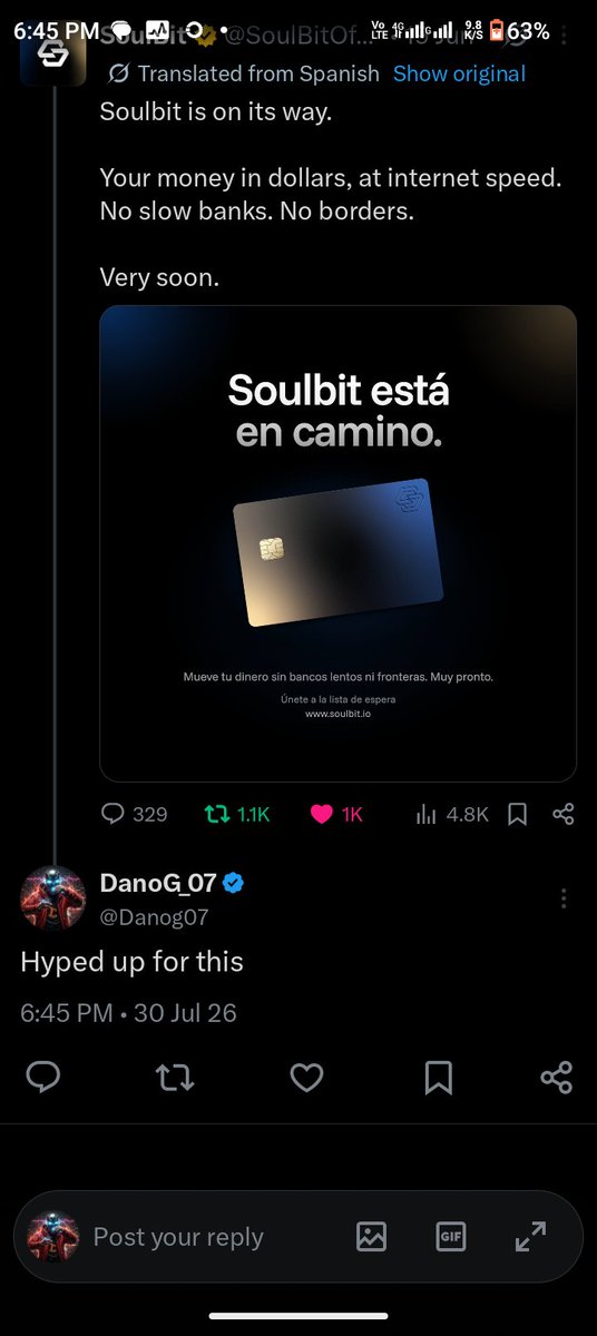 Danog07's tweet photo. @GonzalitoSNFT @SoulBitOfficial Thank you Gonzalo 
All done ✅ https://t.co/JmttcyNbKt