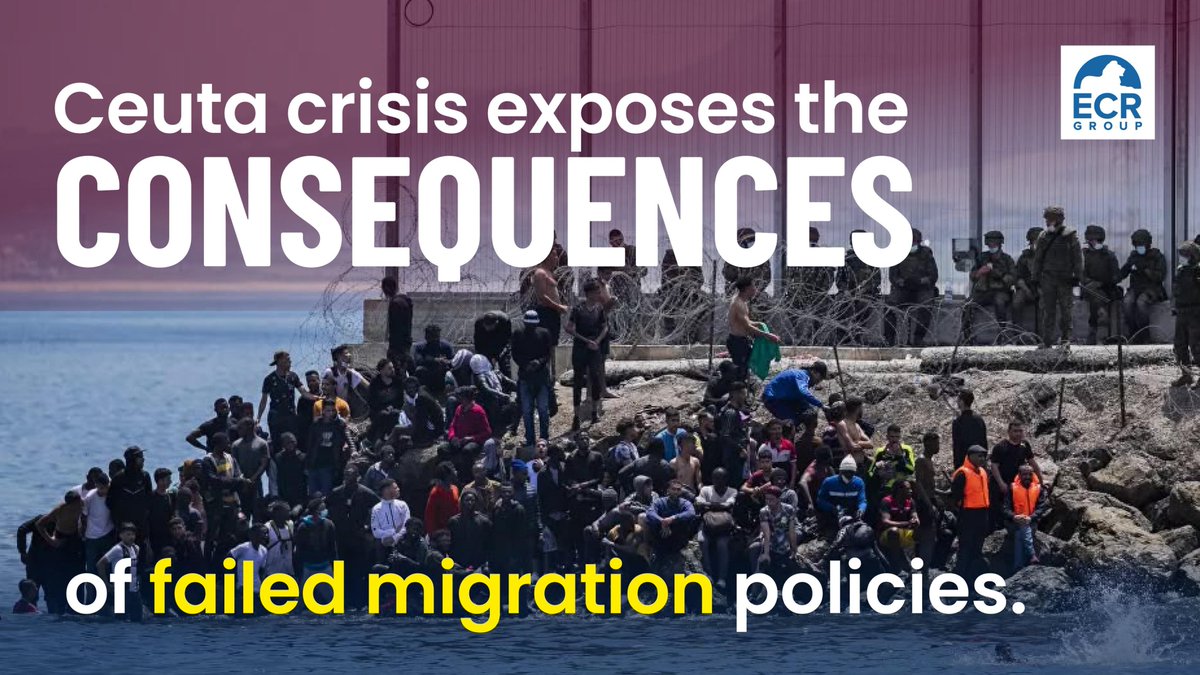 ecrgroup's tweet photo. The renewed migration crisis in Ceuta once again demonstrates the consequences of migration policies that send the wrong signals. 

The current situation is the predictable result of years of policy choices that have weakened deterrence, encouraged illegal migration and undermined confidence in Europe’s ability to protect its external borders.

ECR Group Co-Chairman Nicola Procaccini said:

“What we are witnessing in Ceuta is the direct result of years of weakness, mixed messages and political denial. When a government regularises illegal residence on a massive scale, it should not be surprised when many more people conclude that reaching Europe illegally will eventually be rewarded.

“Europe must regain control of its external borders. Frontex must be substantially strengthened with the resources, personnel and capabilities needed to support frontline Member States. Those who enter the European Union illegally and have no right to remain must be returned without delay.”

ECR Group Co-Chairman Patryk Jaki said:

“Pedro Sánchez’s policy of mass regularisation has sent precisely the wrong message to migrants and smugglers: enter illegally, remain long enough, and political decisions may eventually legalise your presence.

“Illegal entry must never become a shortcut to legal residence, permanent status or citizenship. Decisions taken by a Member State have consequences for the entire Schengen Area. The European Commission must therefore assess the cross-border impact of such policies and ensure that national migration decisions do not undermine the security of other Member States.”

Diego Solier, leader of the Spanish ECR Delegation, said:

“The people of Ceuta should now not be left alone with the consequences of irresponsible migration policies. Europe must stand with Ceuta.

“The Sánchez government has consistently prioritised ideological gestures over effective border management. Spain needs a government that protects its borders, dismantles the business model of people smugglers and restores confidence that illegal entry will not lead to legal residence.“
