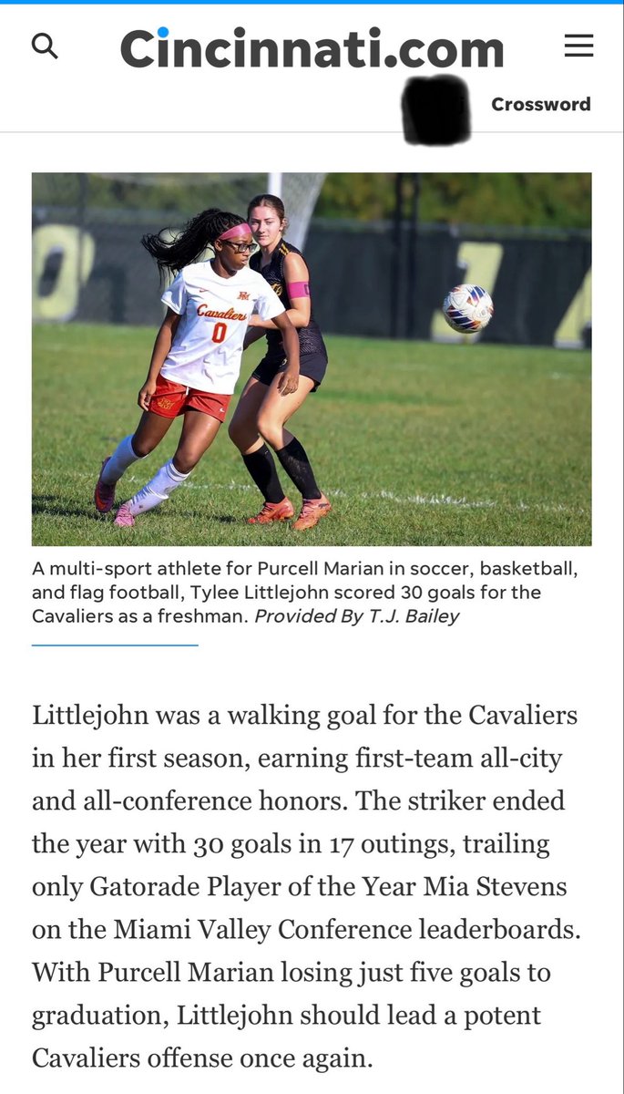 TyleeLittlejohn's tweet photo. Thank you @Enquirer for the write up! Looking forward to the season! ⚽️⚔️❤️ #goCAVs https://t.co/Me6PYFBocX