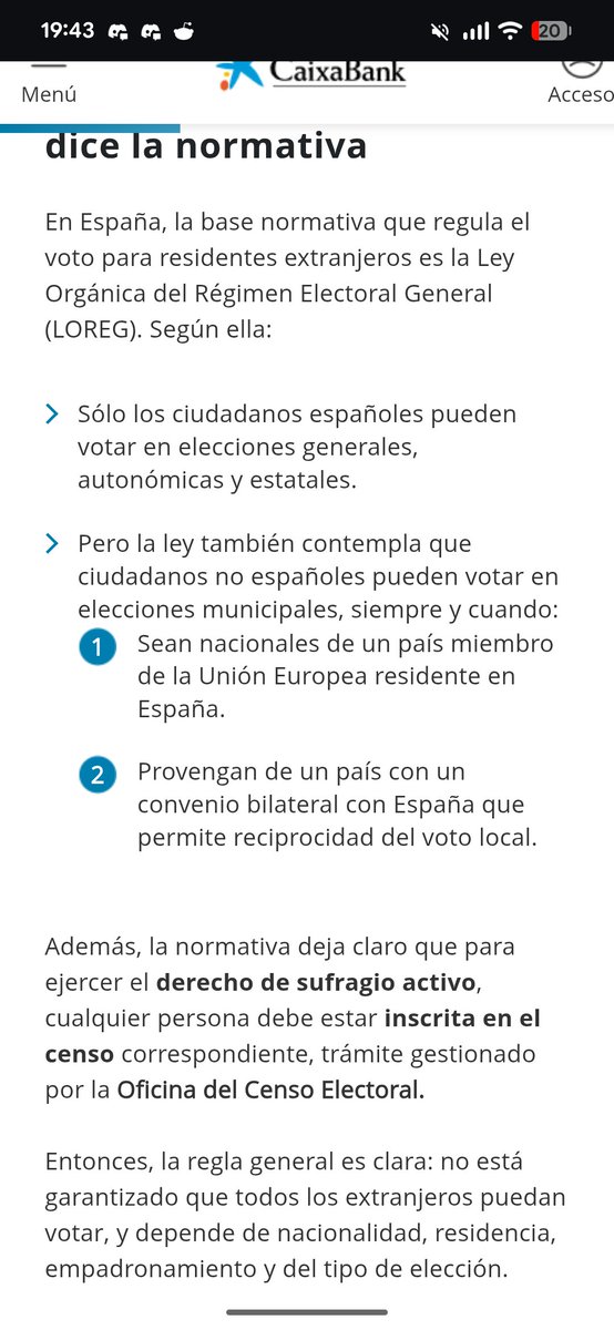 crapt21's tweet photo. @paxstatera No,no pueden. Infórmate un poco antes de hablar con el culo. Los extranjeros nacionalizados que pueden votar tienen que haber nacido en la UE o en Bolivia,Cabo Verde, Chile, Colombia, Corea, Ecuador, Islandia, Noruega, Nueva Zelanda, Paraguay, Perú,Reino Unido o Trinidad y Tobago https://t.co/hjSbXdRkn1