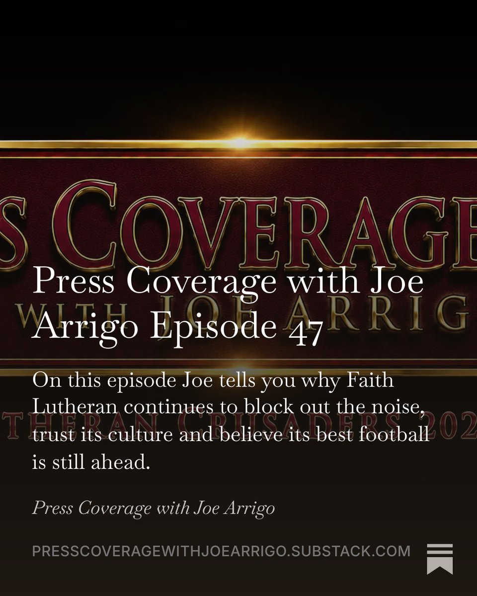 JoeArrigo_'s tweet photo. Press Coverage with Joe Arrigo Episode 47:

On this episode of Press Coverage (@pcwithjoearrigo). Joe tells you why @FL_Ftball  continues to block out the noise, trust its culture, and believe its best football is still ahead.

#702HSFB #LasVegasHighSchoolFootball #HighSchoolFootball #HighSchoolFootballPreview

https://t.co/ssBZKqO76z