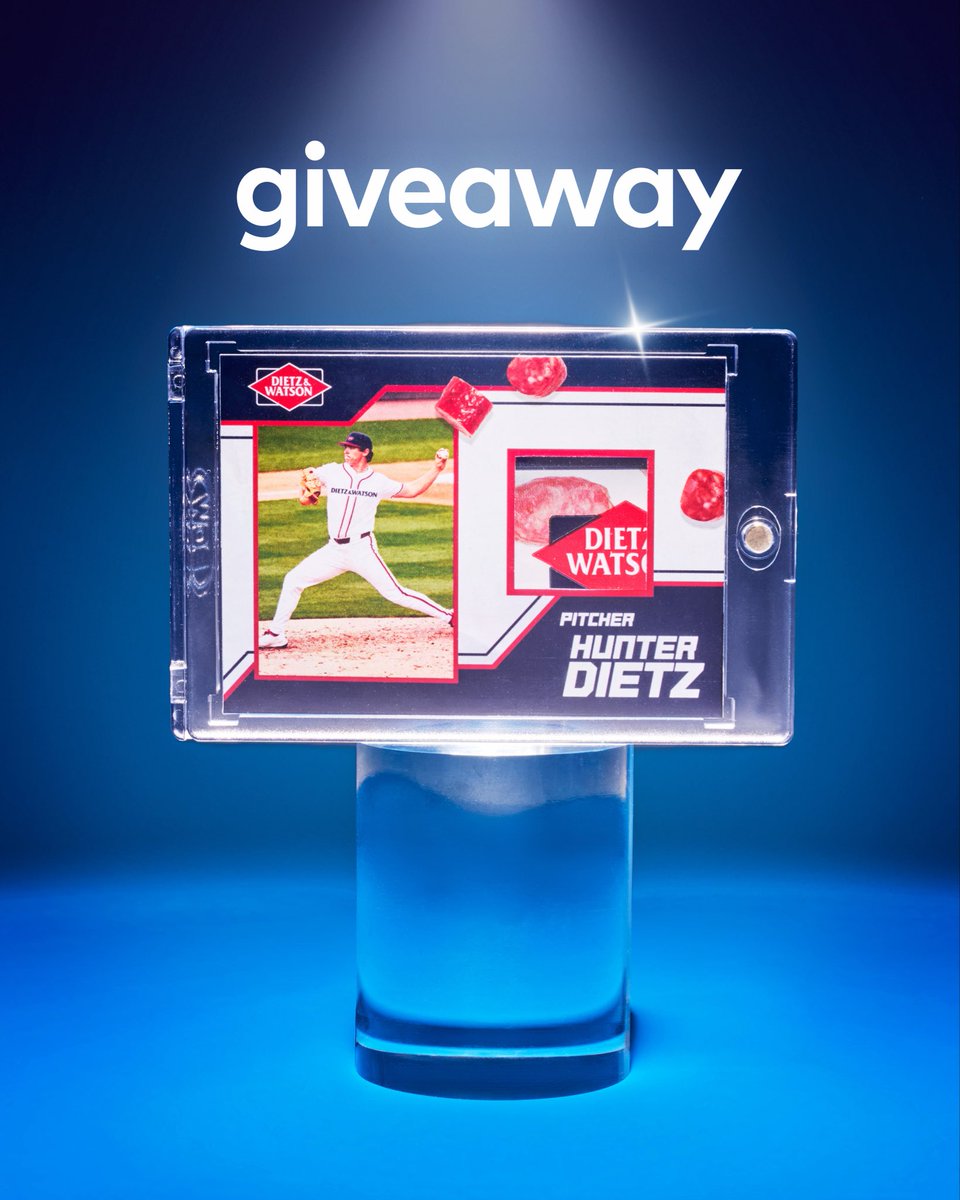 DietzandWatson's tweet photo. What’s more limited than limited edition? These cards, each embedded with a piece of a pack of Dietz Nuts. Only 12 were made, and for your chance to win an autographed one all you have to do is:

1. Follow @dietzandwatson and @HunterDietz18
2. Like this post
3. Tag a friend https://t.co/HiSJxzM2F8