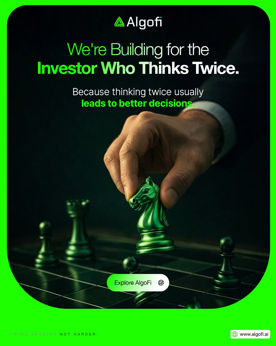 algofi_ai's tweet photo. You think before you invest. AlgoFi is built for you. 🫵

Every great decision starts with patience, research, and the confidence to act when the time is right. That’s the mindset behind AlgoFi.

#algofi #aitrading #web3 #crypto #forex https://t.co/a5GD9N5KS9