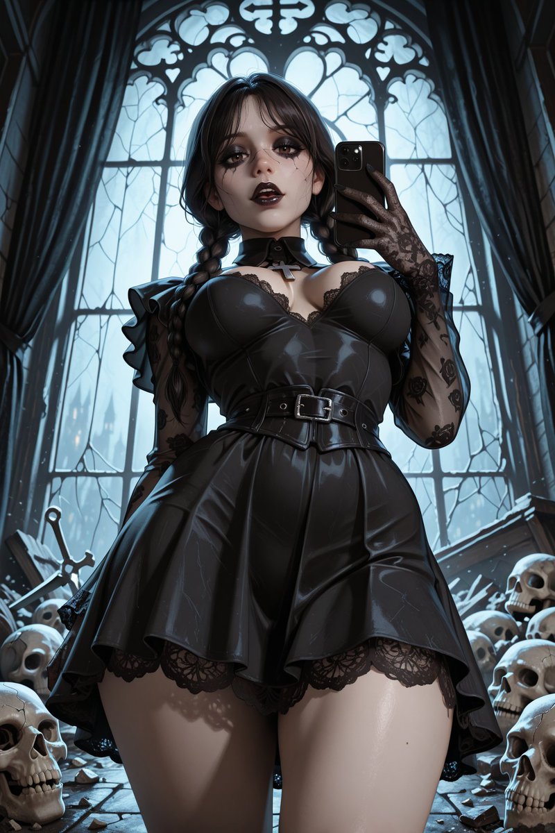 galaxy_aiart198's tweet photo. Wednesday addams SFW https://t.co/k41HN59NDV
