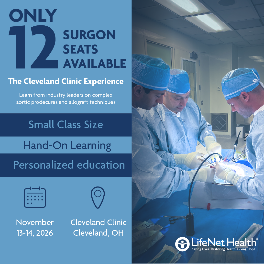LifeNetHealth's tweet photo. The Cleveland Clinic Experience is designed to provide meaningful interaction with faculty, hands-on training, and in-depth discussion of complex aortic procedures.
https://t.co/h1etxTTh2x. https://t.co/NGjvYUPBFt