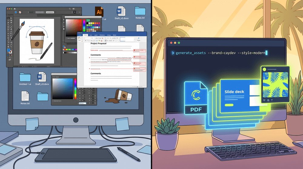 leonardlewis's tweet photo. I stopped opening Canva. Here's what replaced it:

Claude Code + Nano Banana 2 + GPT Image 2, generating branded PDFs, decks, and social images straight from the terminal.

https://t.co/cpFlASF2fr https://t.co/WZ7jouQvut