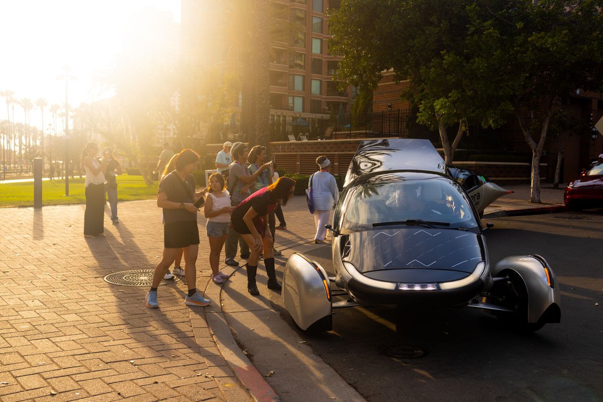 aptera_motors's tweet photo. Comic-Con this past weekend was a blast. We met people from all over who stopped by to check out Aptera. Sometimes the real superpower is not needing a charger. 💚 https://t.co/AgN0f2TOaT