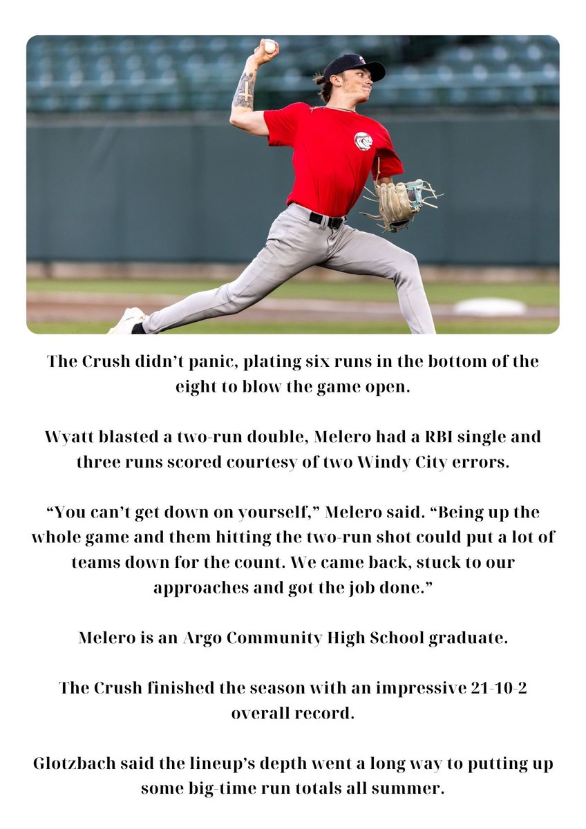 chicagoleague27's tweet photo. Check out this article written about the 2026 Crestwood Collegiate League Championship Game https://t.co/1qagGZhDbU