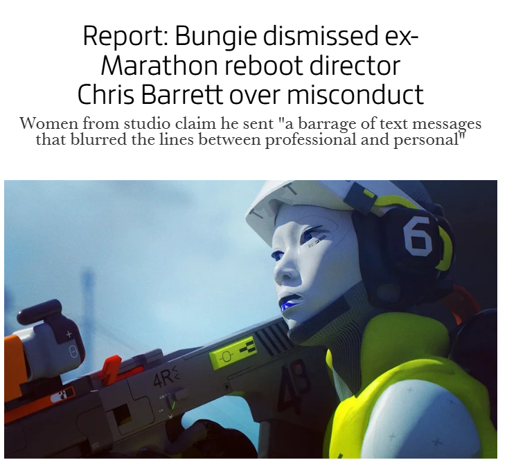 bumbadum14's tweet photo. By the way, if you guys thought the fake allegations against Blizzard were bad, just wait till you see what Bungie and Sony did. 

They fired an exec over "harassment" and "misconduct" to prevent him from cashing out his equity in the company. 

And guess what, THOSE WERE FAKE TOO

Sony/Bungie SETTLED WITH HIM AND ADDED HIS NAME TO THE GAME CREDITS AND PAID HIM AN UNDISCLOSED AMOUNT OF MONEY.