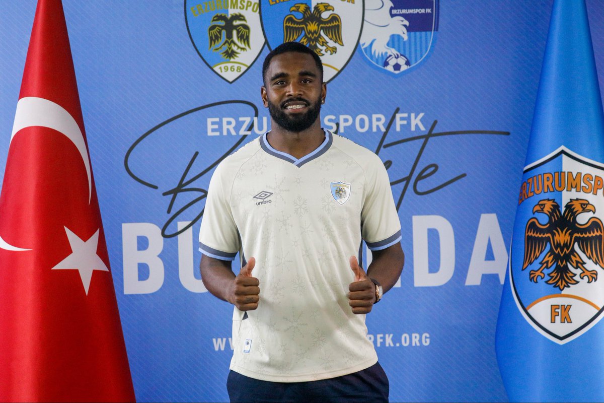 Erzurumspor's tweet photo. ✍️ Gyrano Kerk’le resmî sözleşme imzaladık. 

Camiamıza hayırlı olsun! 💙🤍 https://t.co/eLD9DJgXZo
