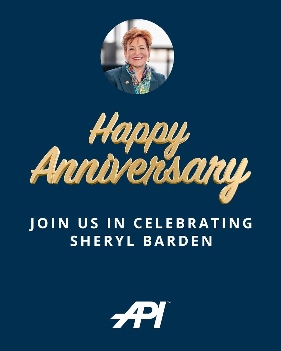 APIaviation's tweet photo. For 26 years, Sheryl Barden has made an impact at @APIaviation and across #bizav through her leadership, mentorship and thought leadership. 

Thank you for inspiring our team and so many others. 

Happy work anniversary, Sheryl! https://t.co/vecv2E8NG5