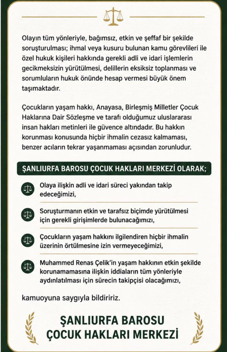 urfabarosucocuk's tweet photo. Kamuoyuna duyurumuzdur ‼️ https://t.co/z2Y9syjXIj