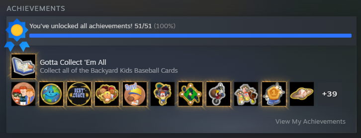 Megasnooop's tweet photo. I DID IT

I 100%'ed both of my biggest games for July! 🥳

Backyard Baseball &amp; Assassin's Creed Black Flag Resynced! Over 100 hours between the 2 of them, but both were a joy and a treat! ❤️

Keep making great games @_BackyardSports @assassinscreed https://t.co/wlbJ09EpiW