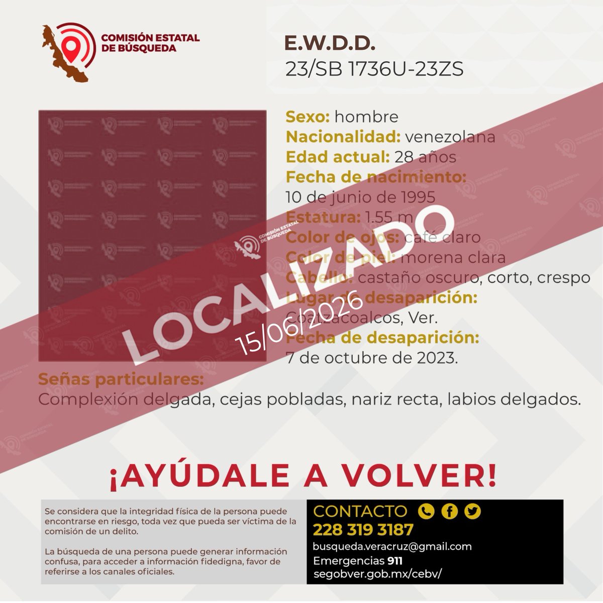 Comisión Estatal de Búsqueda Veracruz tweet media