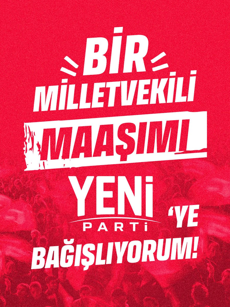 MuratBakan_35's tweet photo. Hazine yardımına ihtiyacımız yok.

Bizim ihtiyacımız olan, halkın dayanışmasıdır, küçük katkılarla; herkesin bu mücadelede “Ben de varım.” diyebildiği, kendisini bu iktidar yürüyüşünün gerçek bir parçası olarak hissettiği bir dayanışmaya ihtiyacımız var.

İktidara  büyük bütçelerle değil, milyonların ortak iradesiyle yürünür. 

Zaferler parayla satın alınmaz; inançla, emekle, dayanışmayla ve ortak ruhla kazanılır.

Bu anlayışla ben de bir milletvekili maaşımı partimize bağışlıyorum.