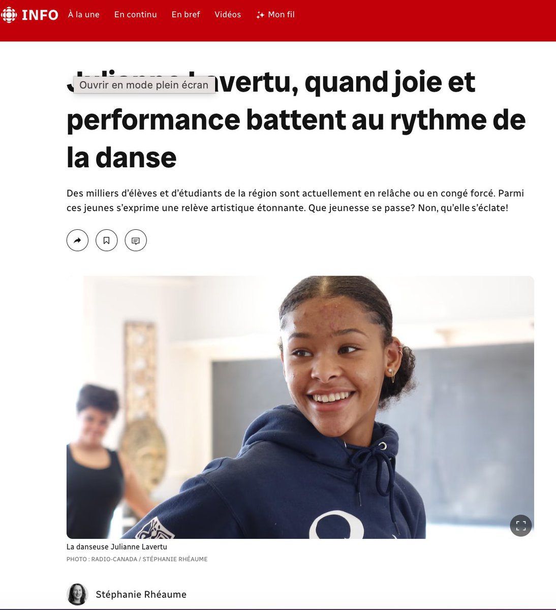 MASConline's tweet photo. Throwback Thursday

Découvrez @JulianneLavertu, artiste MASC, dans un portrait signé Stéphanie Rhéaume pour Radio-Canada.

Une histoire de danse, de culture et de fierté.nfiance, de transmission et de fierté culturelle.

https://t.co/7mhWGAgwPQ https://t.co/Du4ekUgWnD