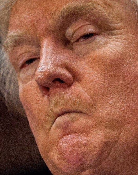 Damaan4u33's tweet photo. This is the face of a man who is pure evil. Not a trace of humanity, compassion or care for any other human beyond himself. He would even sacrifice his own children if he had to survive and stay rich. 

Why would any rational person think that he actually gives a damn about THEM? https://t.co/wDrIPyMfBz