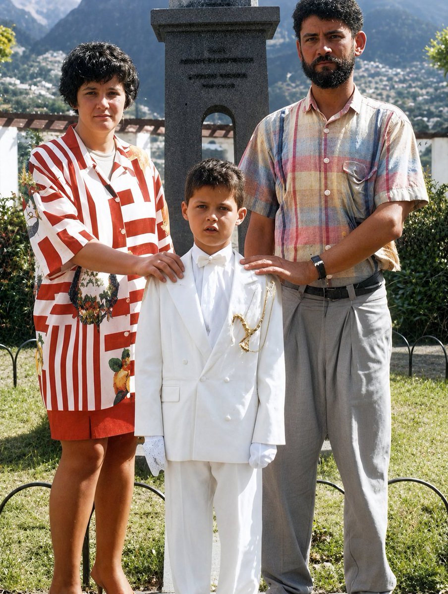 MavenUg's tweet photo. Cristiano Ronaldo with his mother and father in 1990🥰✨️ https://t.co/R48hLfHZIN
