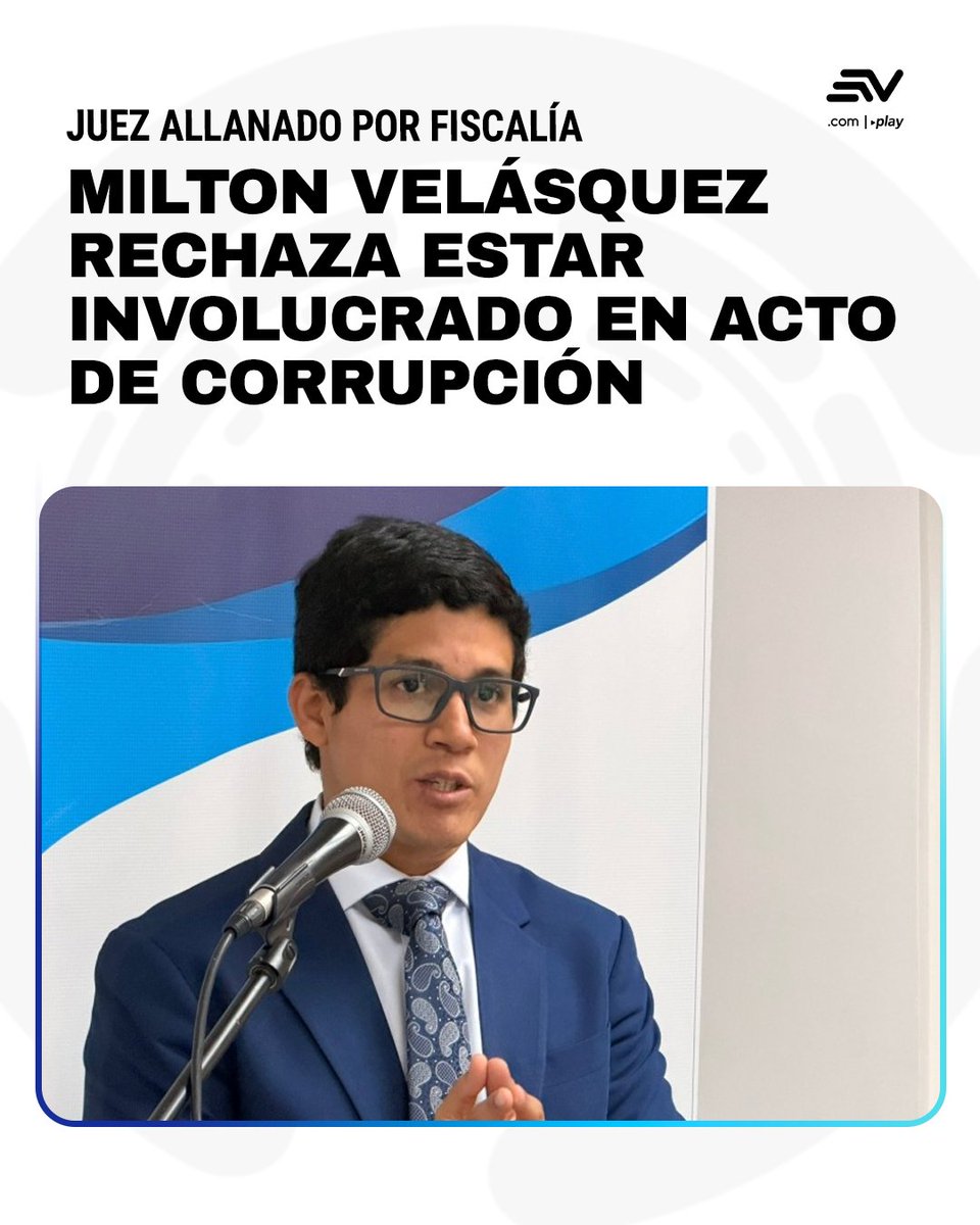 EcuavisaInforma's tweet photo. Milton Velásquez, juez de la Corte Nacional de Justicia, rompió el silencio tras conocerse que fue objeto de un allanamiento por parte de Fiscalía en una investigación por presunto cohecho. 👉 https://t.co/lnvSxf9b6g https://t.co/oeaohC9YMx