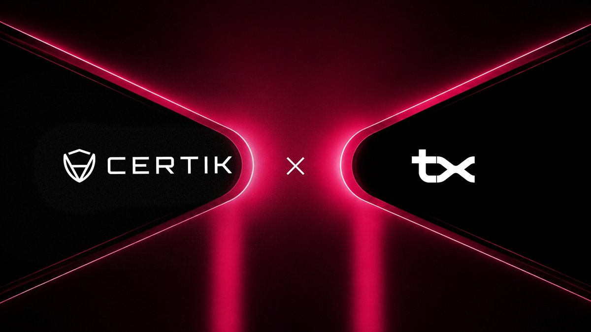 CertiK's tweet photo. Security doesn't end with an audit.

We're excited to join @txEcosystem as a validator, expanding our commitment from securing smart contracts to helping secure the network itself.

By operating a validator, we're proud to support the resilience, reliability, and long-term security of the tx ecosystem.

Looking forward to contributing to the next chapter of tx.