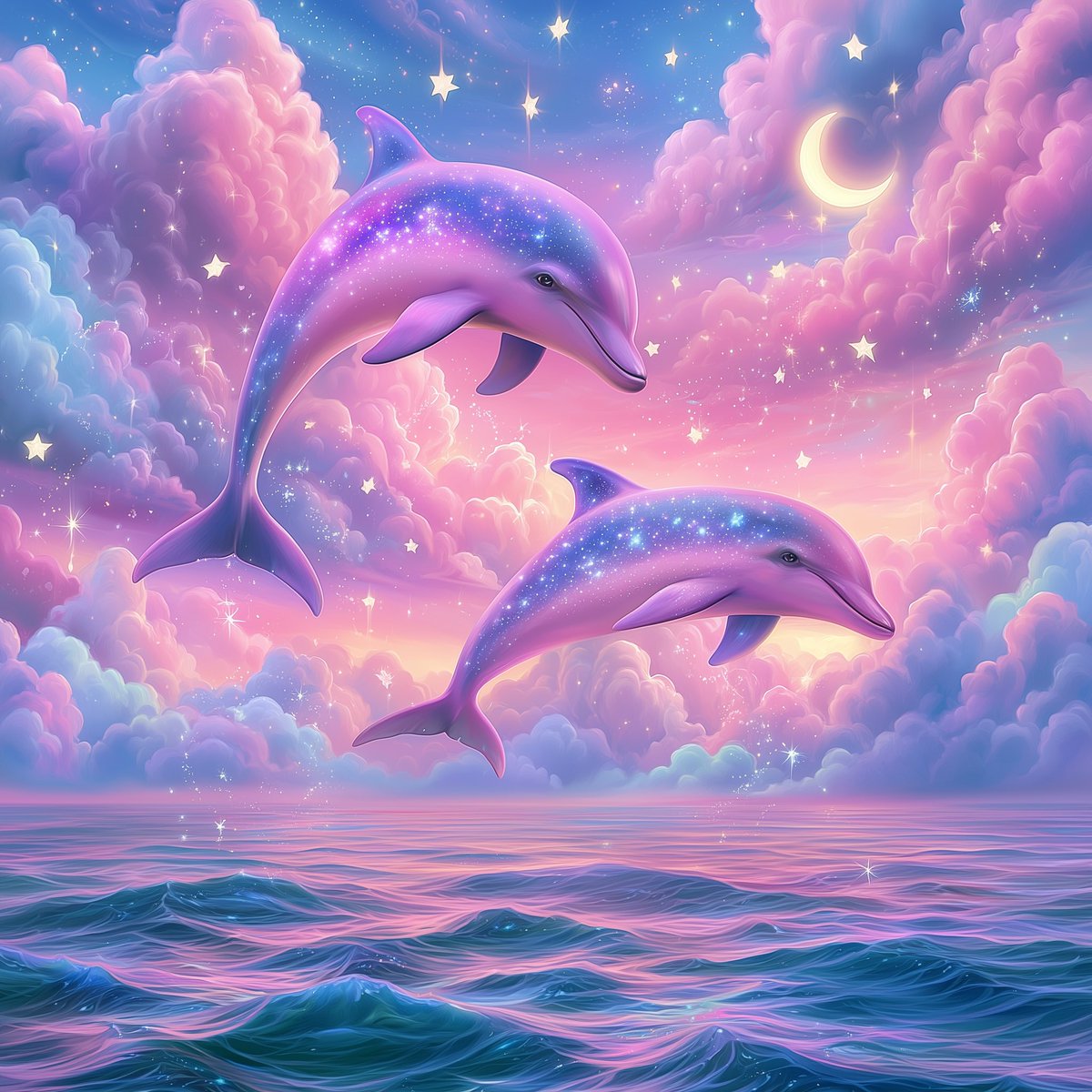 skyarina_'s tweet photo. Happy Thursday everyone 🥰🤗🌷💞

Tezos NFT *Magic Dolphins* now available on @objktcom 

This NFT is filled with the magic of Love.  

I am sending Love, Skyarina 🩷

Link 🔗 👇 https://t.co/rAFZF14Gek