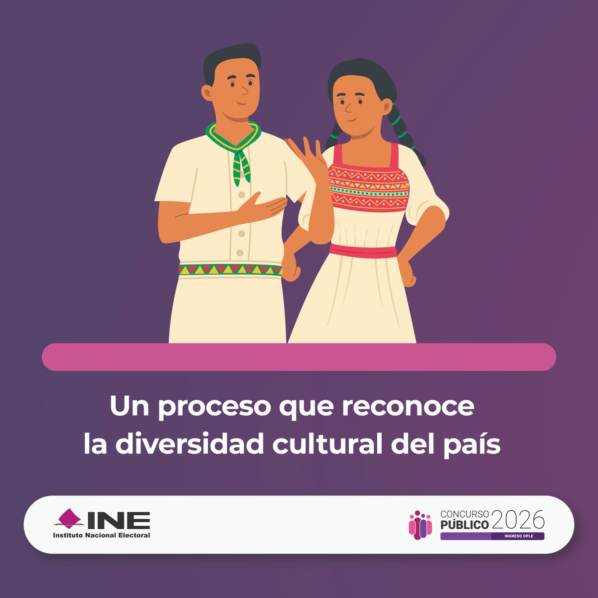inenuevoleon's tweet photo. 🟣El INE y los Organismos Públicos Locales Electorales convocan a personas indígenas a integrarse al Servicio Profesional Electoral Nacional del sistema de los Organismos Públicos Locales.

🟣Consulta todos los detalles de la convocatoria aquí: https://t.co/EZkqq5db24 https://t.co/xXtTLSANq9