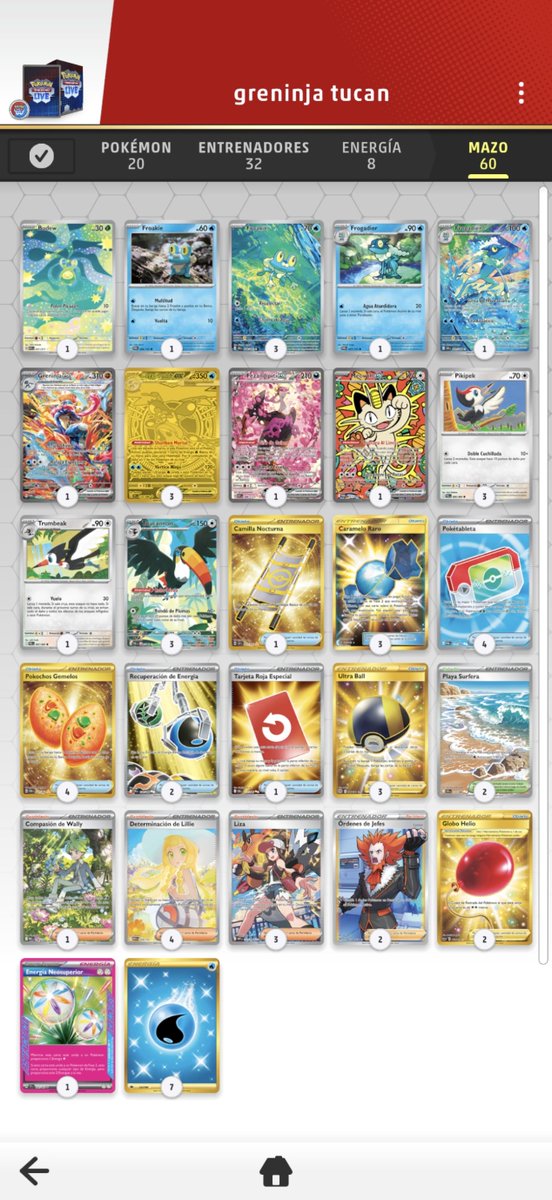 Neotarsis's tweet photo. @Gaiastormtcg He estado usando esta lista que cree y me ha dado buenos resultados en el live, queda testear en físico ahora #Pokémon #PokémonTCG #Pokémonworlds https://t.co/HOewgurxC9
