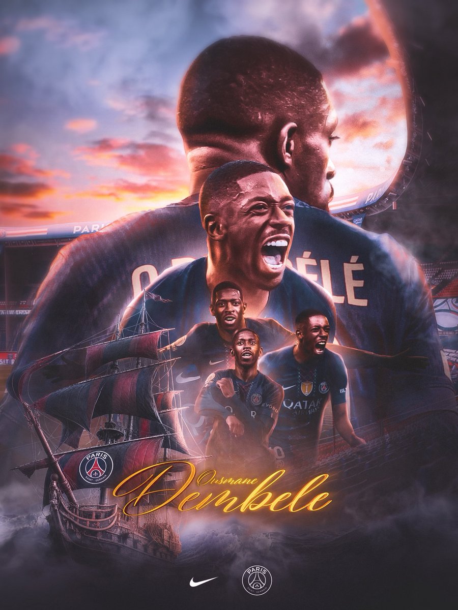 BalsoVisuals's tweet photo. Poster du joueur parisien Ousmane Dembele. Poster non officiel. ❤️💙@PSG_inside #poster #psg #ibispaintxart https://t.co/AR0V7LTrMz