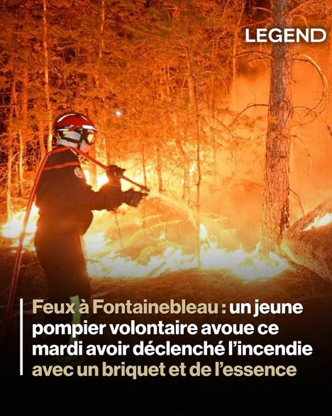 brahim28osb's tweet photo. @Esban_ 6 personnes placées en garde à vue, 2 d’entre elles ont reconnu leur responsabilité dans le départ des feux qui ravagent la forêt de Fontainebleau. 
Les deux suspects
L’un des suspects et pompier volontaire le silence radio sur les origines est suspect !!c'est pas les mêmes..🫣 https://t.co/zlnBmk0pLt