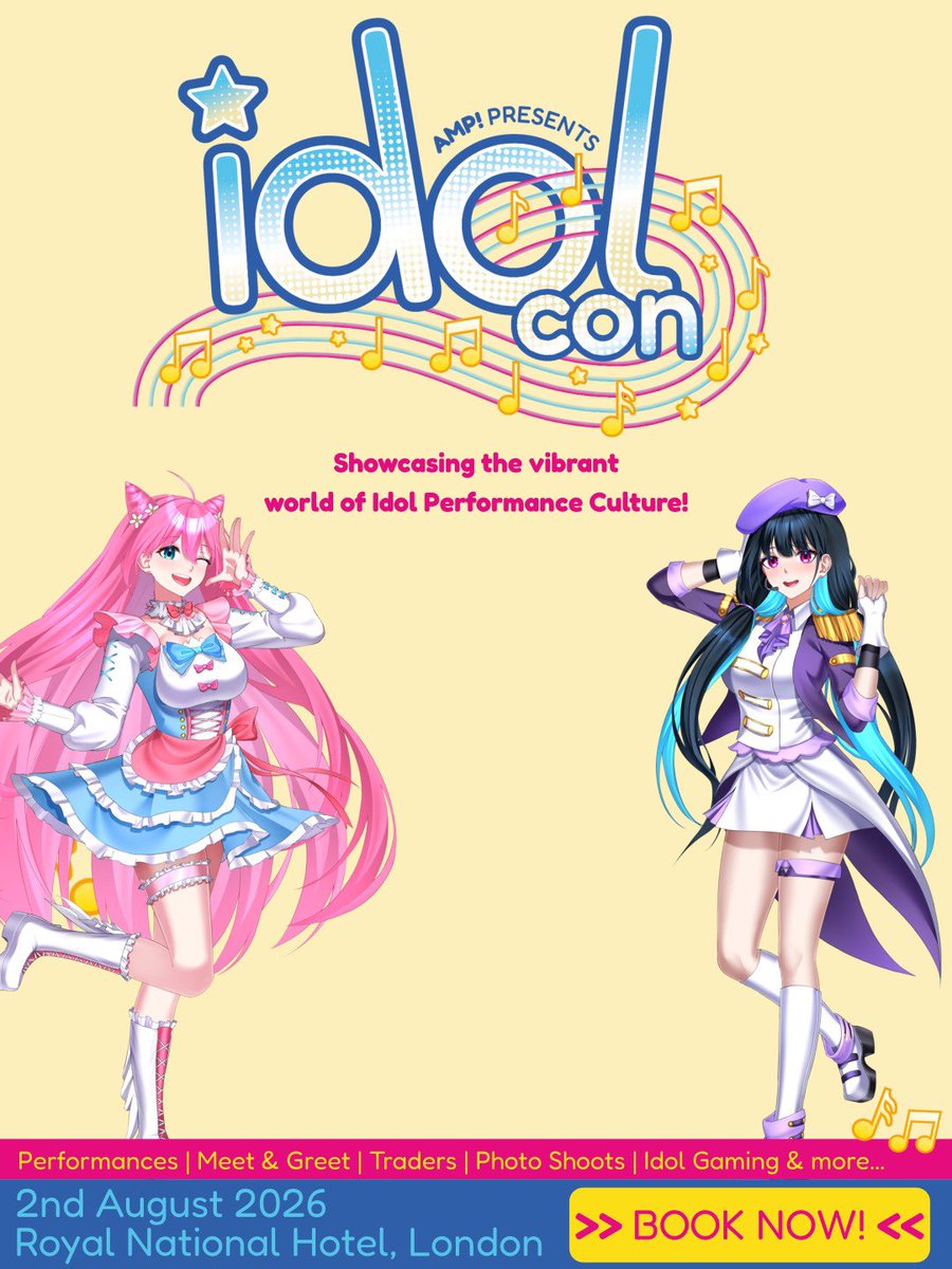 neotokyo_dn's tweet photo. Tokyo Den-Nou is coming to Idol Con on August 2nd!💫🇬🇧

We’ll be hosting fun activities and selling official merchandise! Everyone is welcome, so come hang out with us!

📍 Location: Royal National Hotel

⏰ Schedule: August 2nd
・13:00 - 15:00 Official Merch Booth
・16:50 - Live On Stage Q&A
・17:20 - Live DJ & Vocal Performance
・18:20 - Tokyo Den-Nou Cheki Meet & Greet 📸

We can't wait to see you there! ✨

#DENONBU #電音部 #東京電脳 #ネオトウキョウエリア