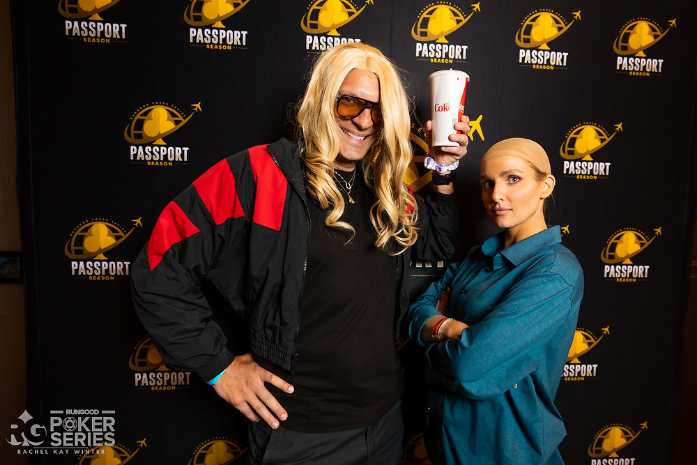 LuckyJadeJules's tweet photo. Sooooo beyond proud of @RGPokerSeries Twin Tag Team 👯 final tableists @alexispoulos and @TheMolecularDoc for their incredible 6th place finish last night! 🥳🥹🥰 Pretty sure when they play poker moving forward now, they always have to dress as each other though! 🤣 #itslucky #dietcoke #TeamTwinGood #TeamRunGood #TeamDocLexis #iconic