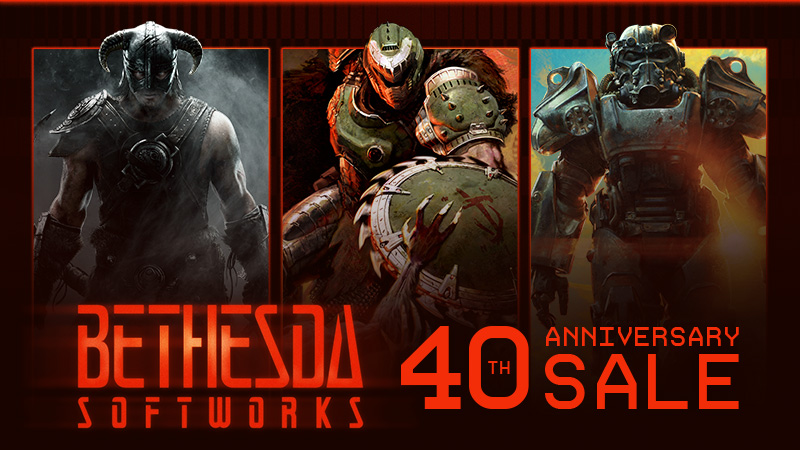 Hatovenant's tweet photo. Bethesda 40th Anniversary Steam Sale is out now until 13th of August🔥

Some of the games currently on sale:
- DOOM: The Dark Ages + Premium Bundle - 67% off
- DOOM: Eternal - 67% off
- DOOM I + II - 60% off

There's also tons of game bundles to save even more, such as:
- DOOM Anthology - 68% off
- Quake Collection - 65% off
- Wolfenstein Alt History Collection - 75% off
- The Arkane Collection - 73% off