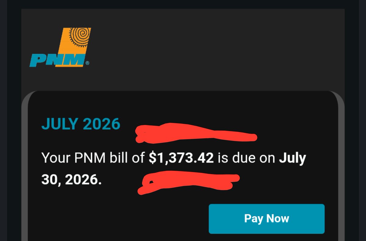 beauhightowerdn's tweet photo. Thanks to all the people mad at Dr Fauci and LeBron James for helping me pay this obscene @PNMtalk  electric bill.

God forbid we have the AC set at 74 degrees in the summer ina 2600 square foot house. https://t.co/dPPUrVRGRy