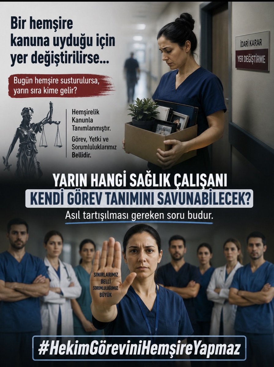 erkancan_28's tweet photo. Bugün hakkini savunduğu için  yer değişikliği ile cezalandırılan meslektaşımızı savunmazsak yarın aynısı bizim basimiza gelir !
#HekimGöreviniHemşireYapmaz https://t.co/pitCAggccV