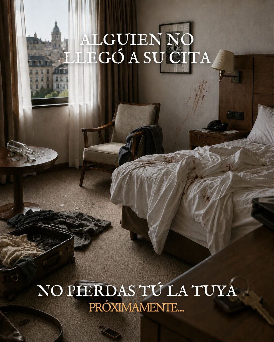 VNegrasteiz's tweet photo. Alguien no llegó a su cita. Pero dejó una habitación llena de preguntas.

¿Qué ocurrió aquí? ¿Quién debía aparecer? ¿Y por qué alguien se aseguró de que nunca lo hiciera?

Tú también tienes una cita con el misterio.

Muy pronto, todas las pistas conducirán al lugar de los hechos. https://t.co/saeLZUioAy