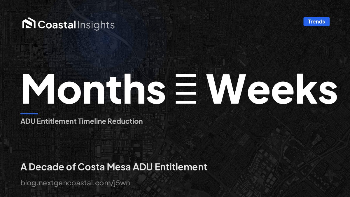 NextGenCoastal's tweet photo. Costa Mesa's ADU entitlements went from planning nightmare to streamlined asset in a decade. Mid-teens yields now possible. 🏡 https://t.co/OW6QzsiLPM #NextGenCoastal #CoastalRealEstate https://t.co/B65tcws3c6