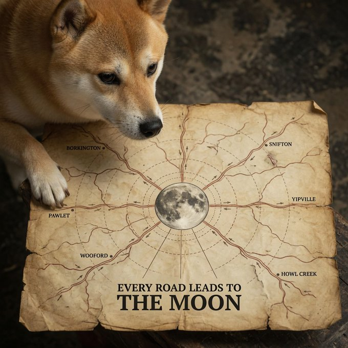 MoonDogeMemeSol's tweet photo. all roads lead to the moon 🌕 https://t.co/iS6CPHFcap