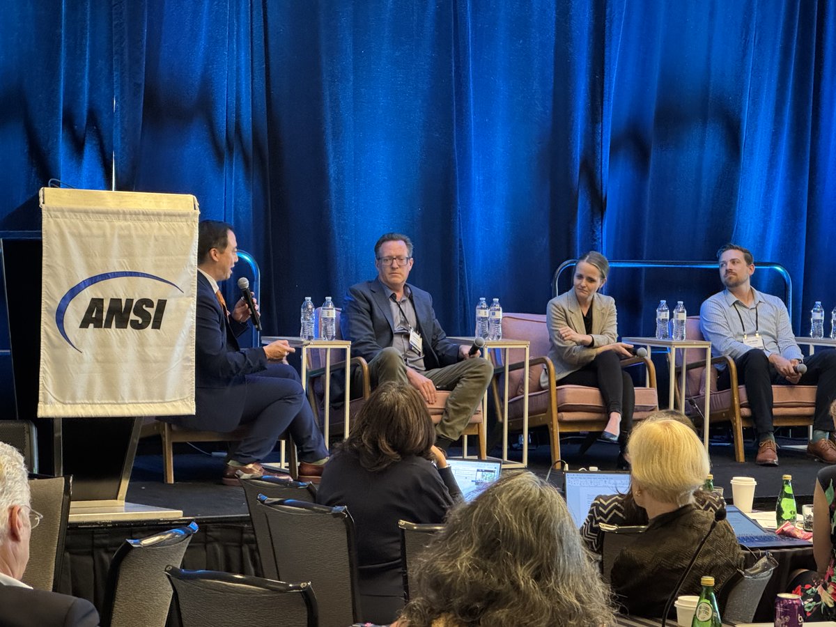 workcred's tweet photo. With 3 open jobs for every 1 qualified candidate in quantum, the workforce challenge is clear. At the 2026 ANSI Innovation Summit, Scott Davis, Cody Moore, and Jessi Olsen discussed how standards are accelerating quantum commercialization. Moderated by Austin S. Lin. https://t.co/6cPwqBPbUX