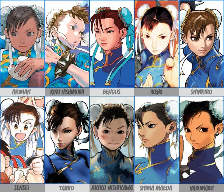 mend97726's tweet photo. Chun li desenhada por diferentes artistas https://t.co/MgD49jN9hf