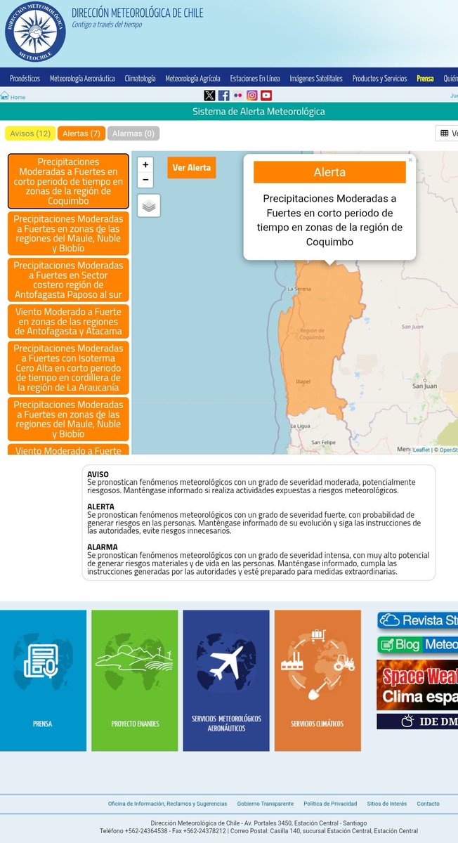 meteochile_dmc's tweet photo. 🚨 #ALERTA AA119/2026
🌧️ PRECIPITACIONES Moderadas a Fuertes en corto periodo de tiempo 

📍 En la Región de #Coquimbo

📅 Validez: Desde la mañana y hasta la tarde del viernes 31 de #julio

⚠️ Sigue las recomendaciones de las autoridades @Senapred y recuerda revisar el pronóstico y Alertas oficiales para 🇨🇱 en la APP #Meteochile y la web 🔗https://t.co/mKBiKzwLP7

#lluvias #invierno