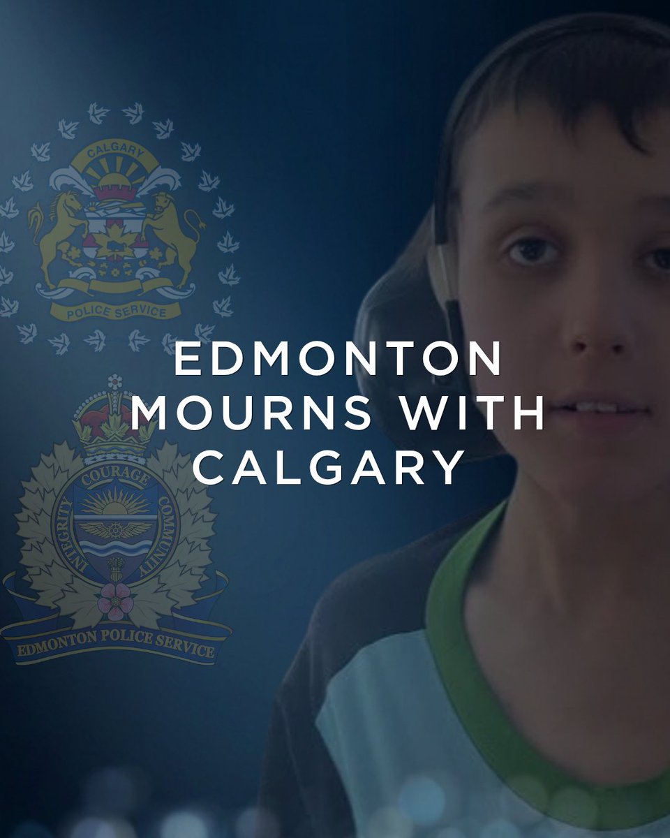 edmontonpolice's tweet photo. We are deeply saddened by the news out of Calgary that the search for 11-year-old Parker Wells has ended in tragedy. To Parker’s family and all those affected by his loss, you have our deepest sympathies.

We want to express our profound admiration for the Calgary Police Service and Calgary Fire Department, who never wavered in their commitment and determination during this extensive, nearly two-week search. To the search and rescue teams, the hundreds of community volunteers, and every person who checked their proprieties, your perseverance shows the incredible strength of Albertans. The Edmonton Police Service mourns with Calgary today