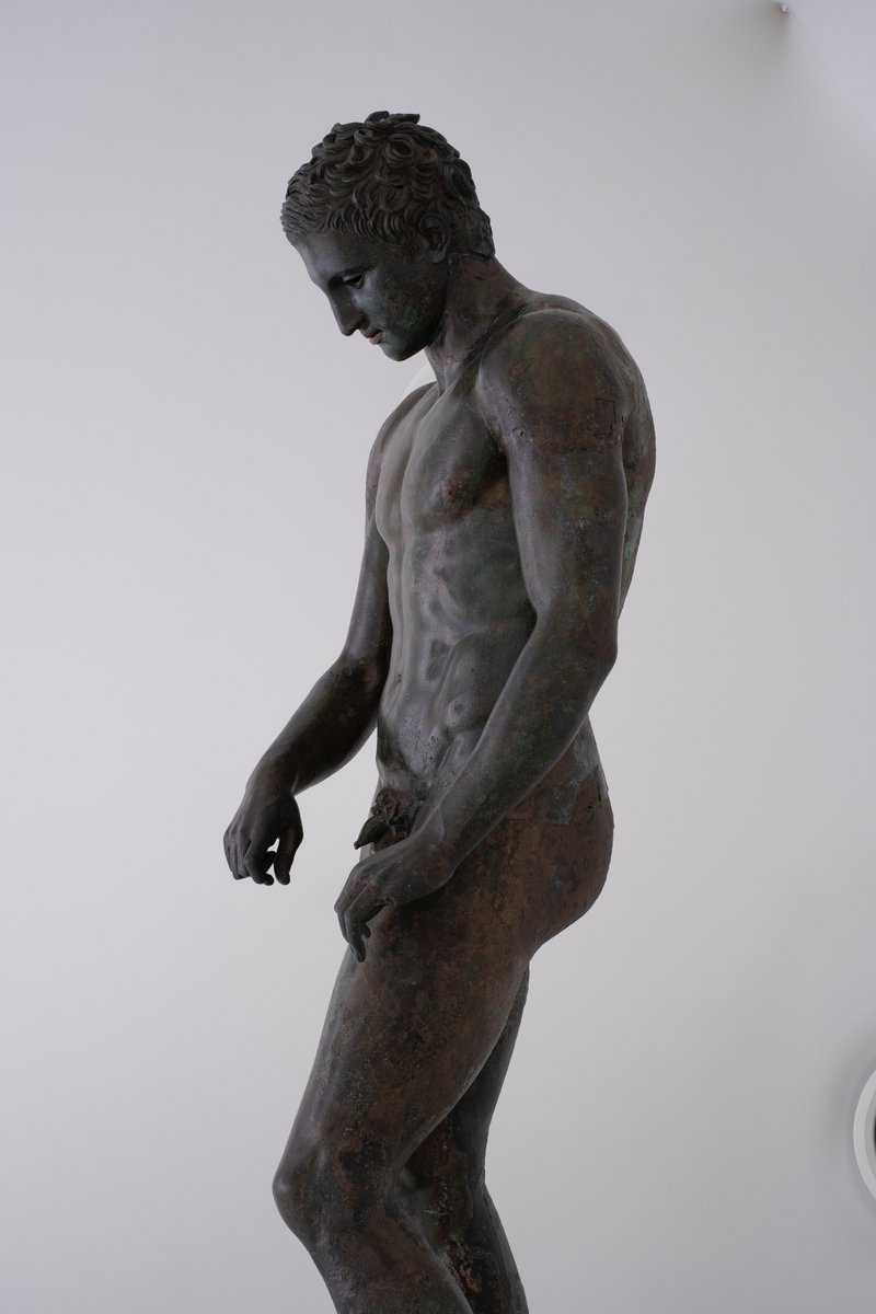 mapoxyomenos's tweet photo. No matter what we share — architecture, souvenirs, or museum archives—the posts that always resonate most are those featuring #Apoxyomenos himself. His timeless beauty, extraordinary craftsmanship and perfect proportions never fail to captivate. Imagine seeing him face to face! https://t.co/CeVnOmHRSR