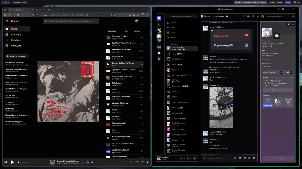 bot_unixporn's tweet photo. [Hyprland] Greek punk music is really good
Link: https://t.co/n4XTSq8i0y

#unixporn #linux #screenshot https://t.co/a2EBodyBjv
