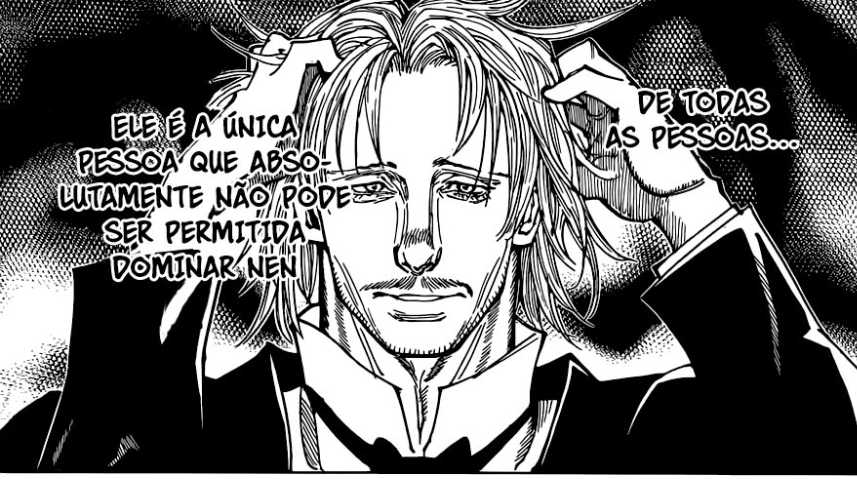 Dedanchou's tweet photo. Não existe ninguém mais dedicado que o Tserriednich, a psicopatia dele faz quem ele queira superar qualquer coisa. Nem o Meruem tinha esse foco com o jogos. Em 12 de dias como usuário de Nen, já deve estar no nível Gon e Killua; ele só vê treino. É Admirável, Embora Preocupante. https://t.co/NW1I29C9g7