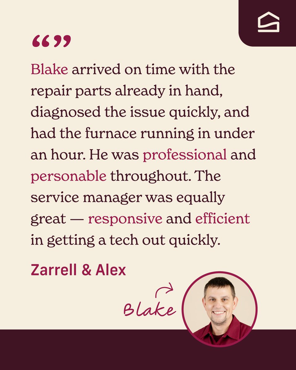 TrustHomesense's tweet photo. We love reading testimonials like this from our customers. Great job Blake!

If you’re in Indianapolis and need HVAC support, give us a call! https://t.co/gZY0qUeGlC