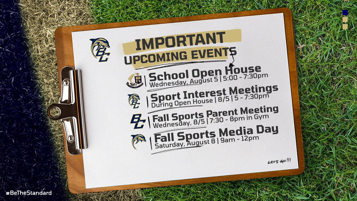 BCdolphinsATH's tweet photo. 🚨 IMPORTANT - UPCOMING EVENTS 🚨 #BeTheStandard! https://t.co/unVoaQf8Fe